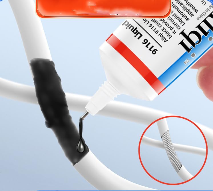 HASTHIP® 60ml Liquid Electrical Tape – Waterproof, Flexible, High Temp Insulating Sealant | Black Liquid Tape Glue for Wire Repair, Electrical Protection, Airtight DIY Automotive Use HASTHIP® 60ml Liquid Electrical Tape – Waterproof, Flexible, High Temp Insulating Sealant | Black Liquid Tape Glue for Wire Repair, Electrical Protection, Airtight DIY Automotive Use